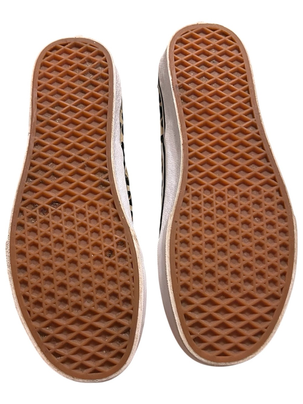 Vans UniSex Slip On Leopard Print Canvas Shoes - Tan/Black Size W-10.5 M-9 - Picture 4 of 8